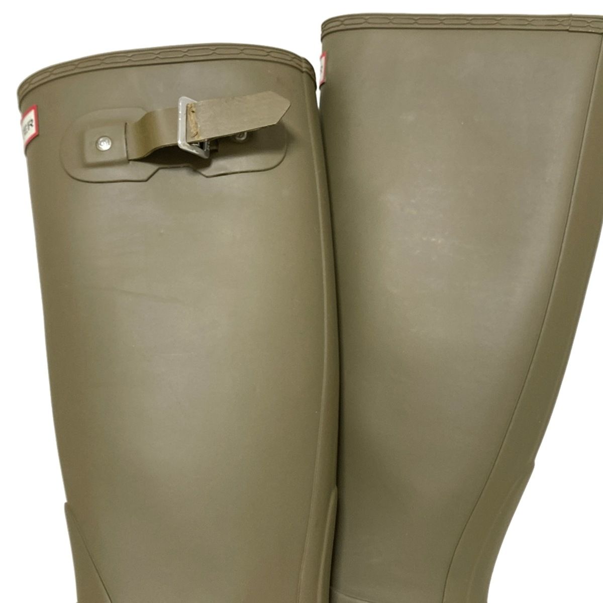 HUNTER ハンター　カーキ　UK6 　24〜24.5 HUNTER(ハンター) レインブーツ UK 4 レディース - カーキ - メルカリ