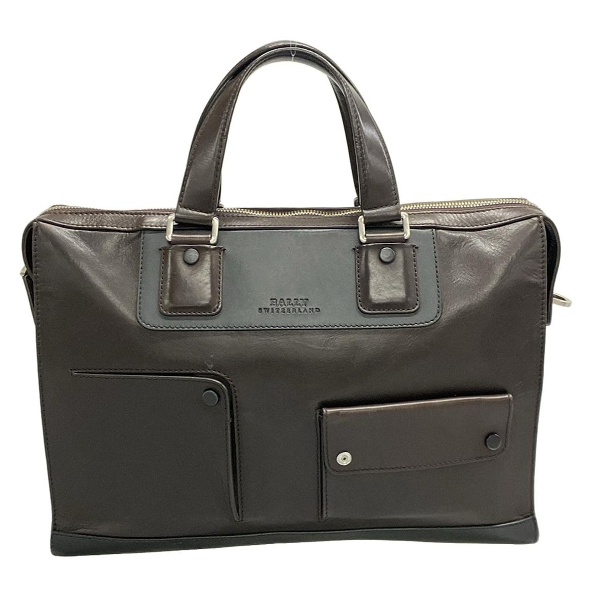 BALLY(バリー) ビジネスバッグ - ダークブラウン 本体ロックなし