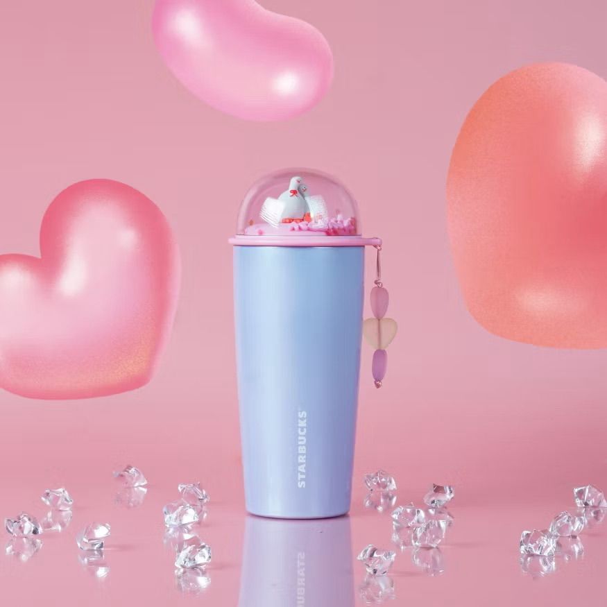 スターバックス ステンレスタンブラー アヒル ピンク バレンタイン