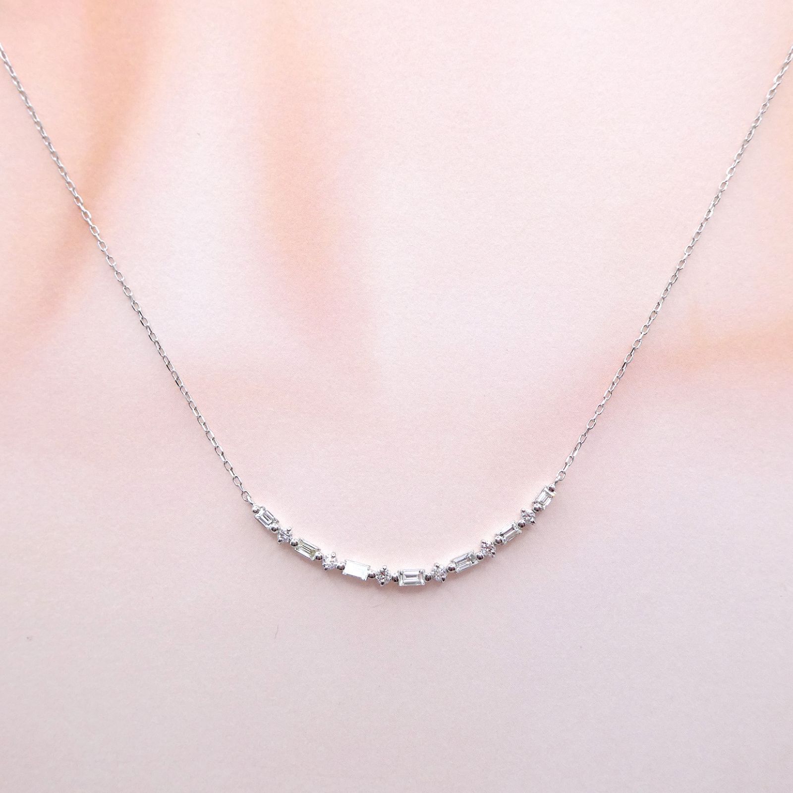 ネックレス Pt850/900 ダイヤモンド0.50ct スマイルデザイン - メルカリ