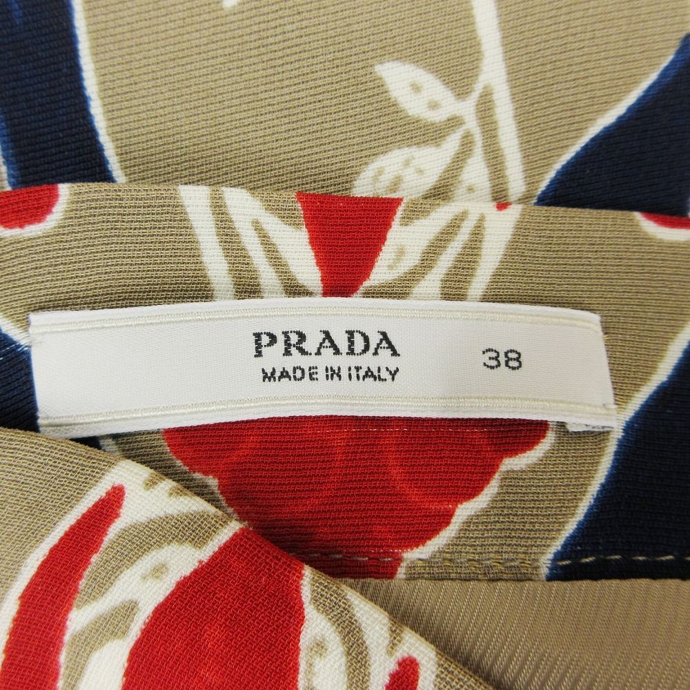 PRADA プラダ 花柄 ひざ下丈スカート フラワー 38 S 未使用 【公式通販】
