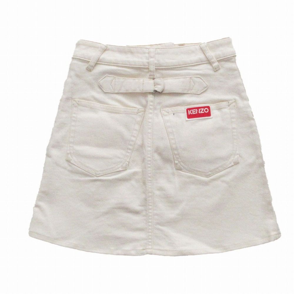 KENZO ケンゾー FD52DJ2696D2 バックロゴ デニムスカートボトムス ひざ
