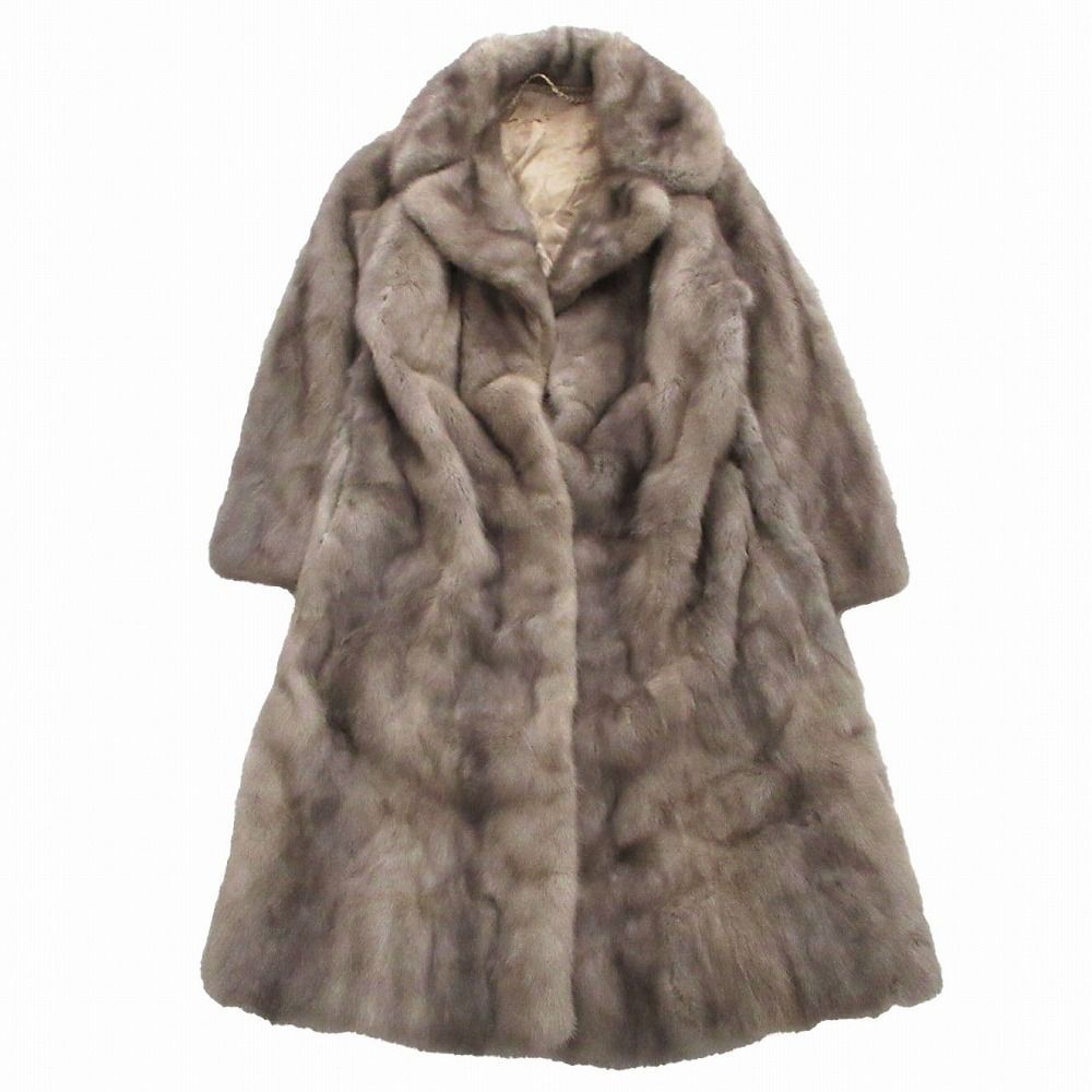 サファイアミンク 本毛皮 リアルファー ロングコート アウター サイズ