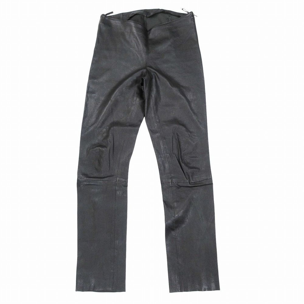 DROME ドローム ラムレザー パンツ ボトムス ブラック サイズM DPD1010