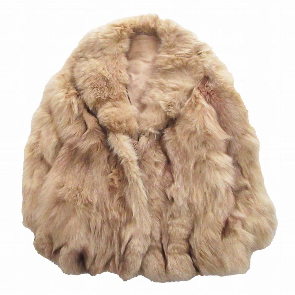 フォックスファー 本毛皮 リアルファー コート アウター ハーフ