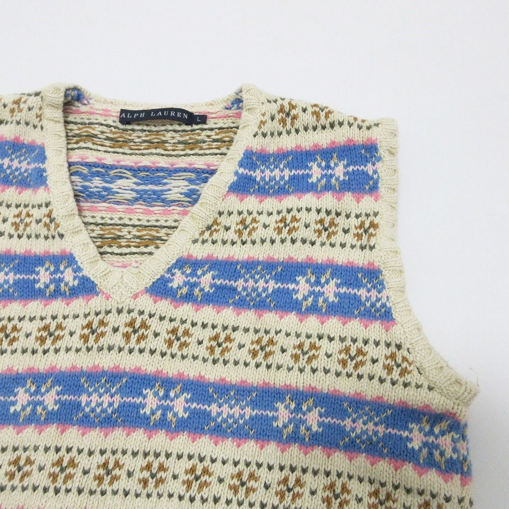 ラルフローレン　希少　ベスト　ニット　ノルディック柄　レアカラー　美品 オンライン ショッピング 通販ファッション - ラルフローレン 希少