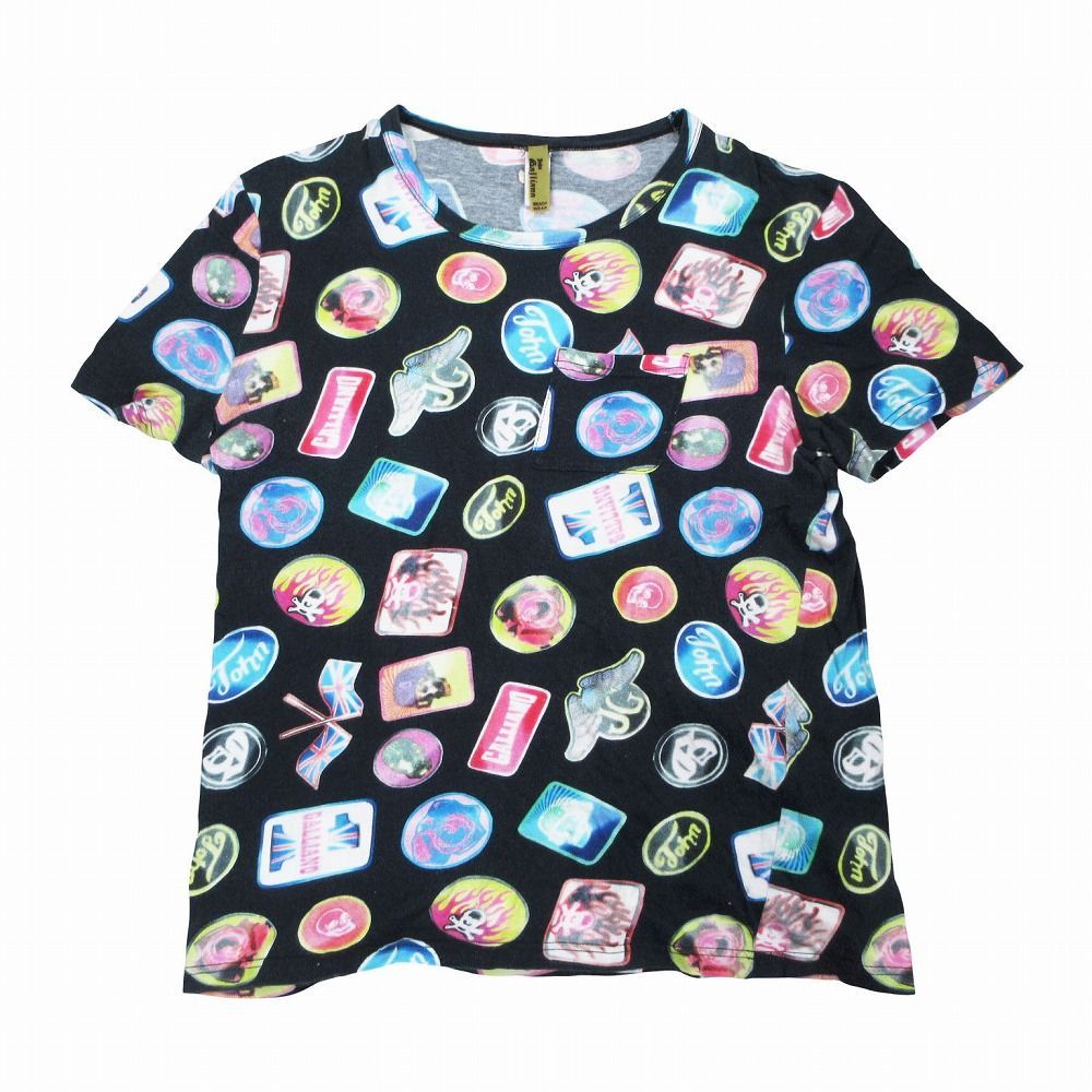 John Galliano ジョンガリアーノ　ヒョウ柄カットソー薄手ニット素材 John Galliano ジョンガリアーノ ヒョウ柄カットソー薄手ニット素材