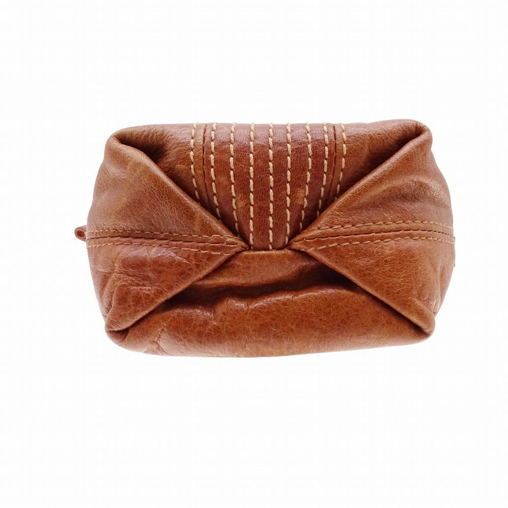 ゲンテン genten MISTシリーズ レザー ポーチ ミニバッグ キャメル