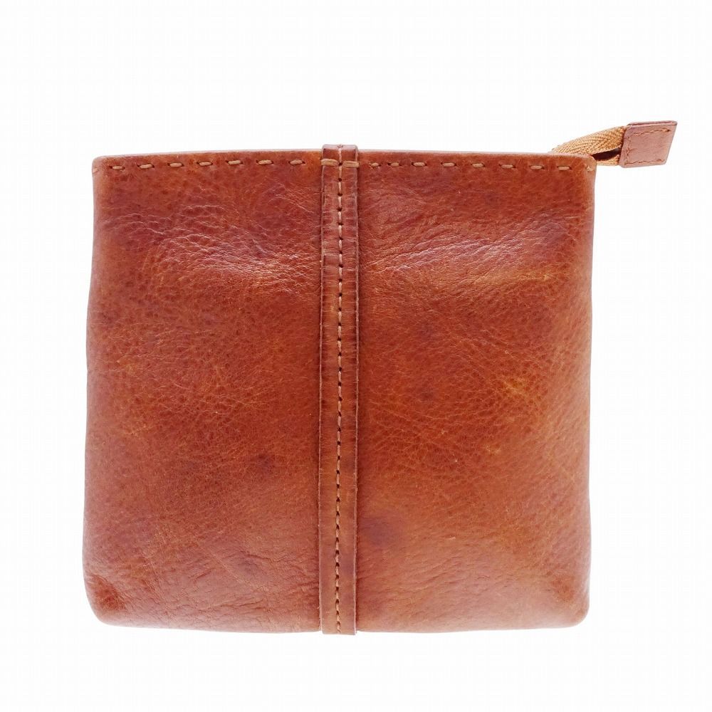 genten キャメル　レザー ポーチ　牛革 genten キャメル レザー ポーチ 牛革