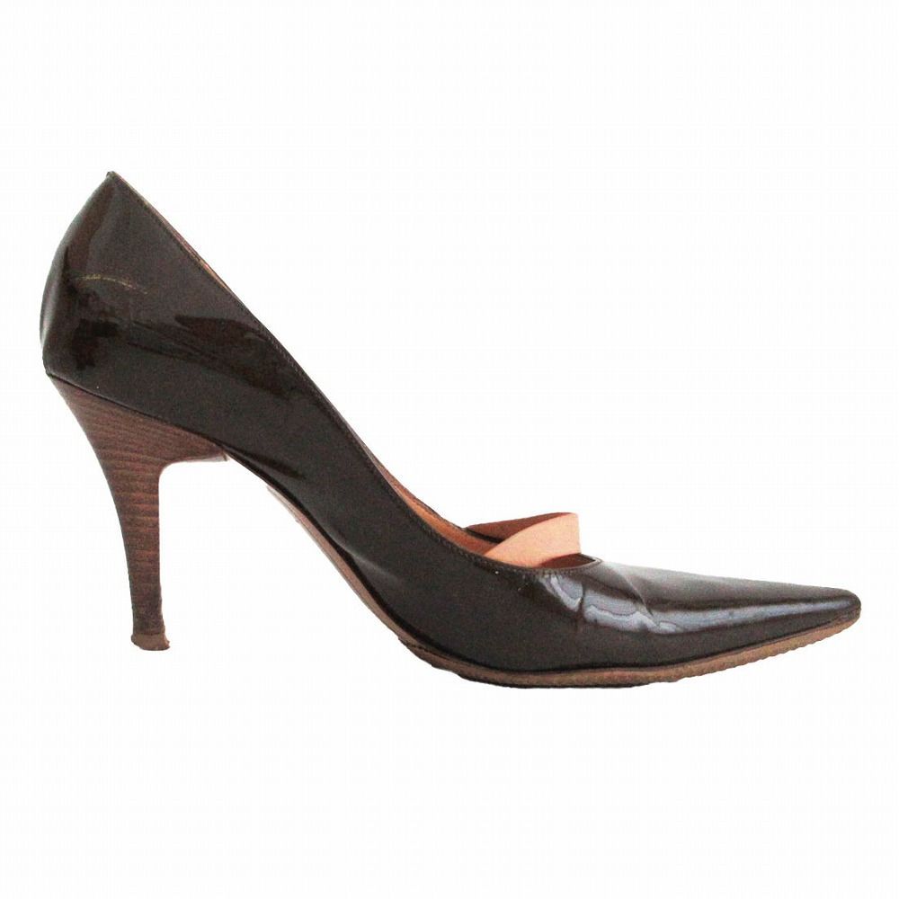 LOUIS VUITTON ルイヴィトン モノグラム柄 ポインテッドトゥ エナメル