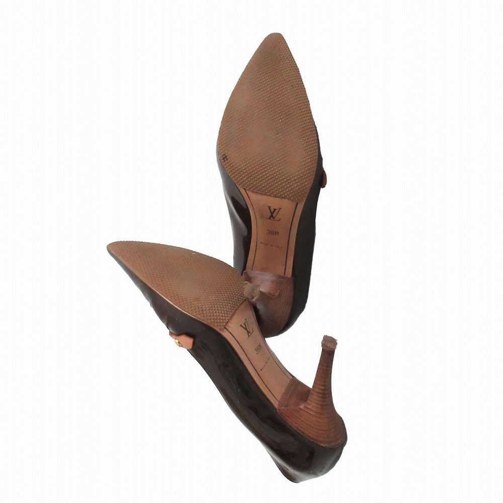 LOUIS VUITTON ルイヴィトン モノグラム柄 ポインテッドトゥ エナメル