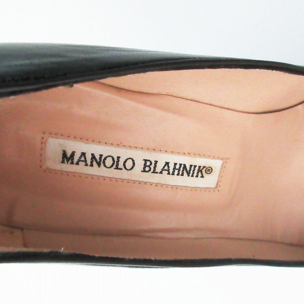 MANOLO BLAHNIK マノロブラニク ポインテッドトゥ レザー パンプス