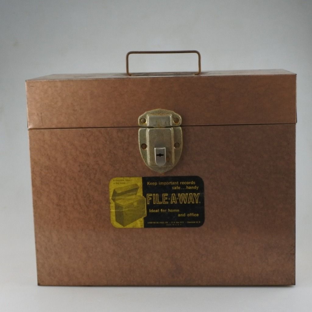 ビンテージ】1950～1970年代頃 アメリカ「File-A-Way」収納ボックス