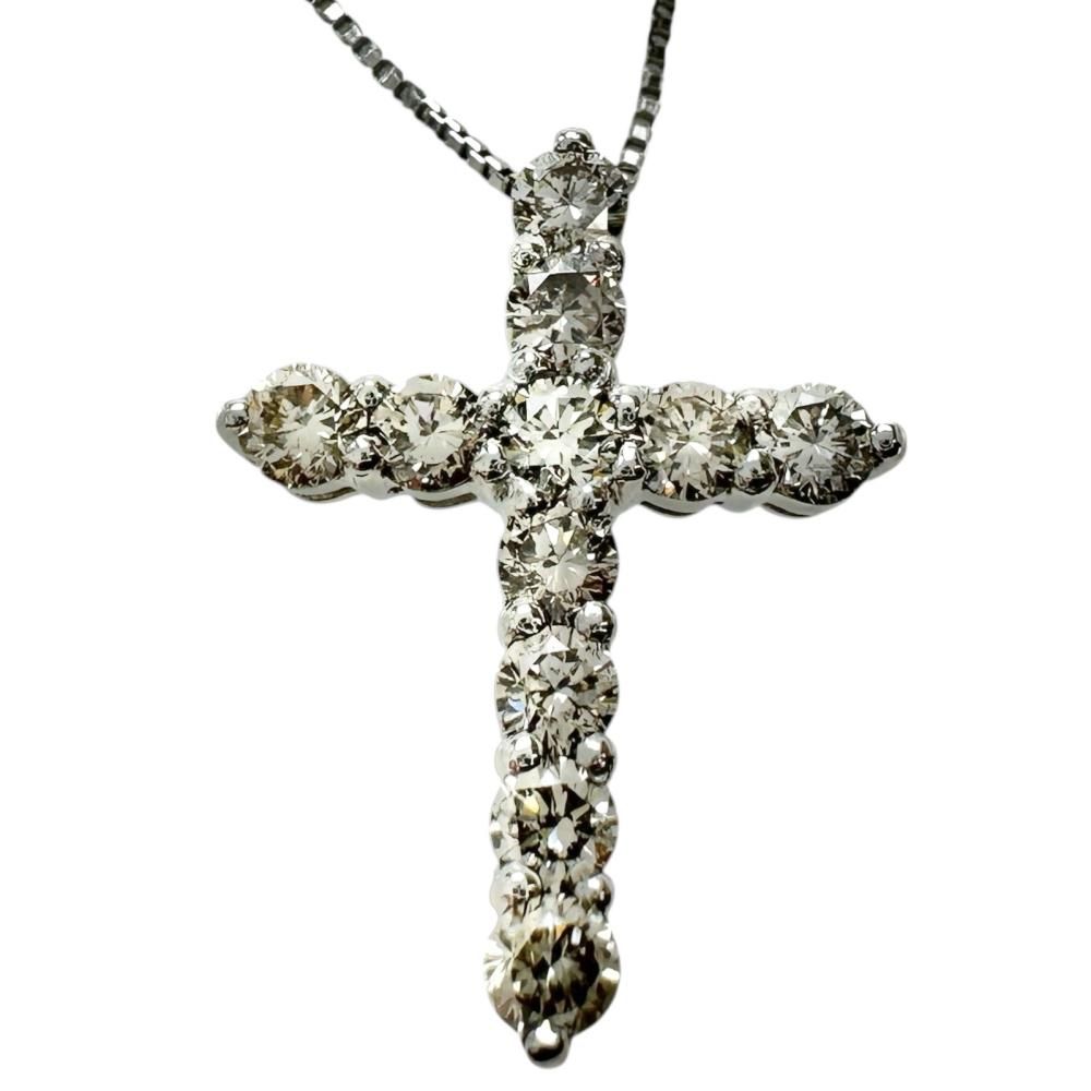 クロスモチーフ ダイヤモンド 0.50ct ネックレス Pt850プラチナ/Pt950