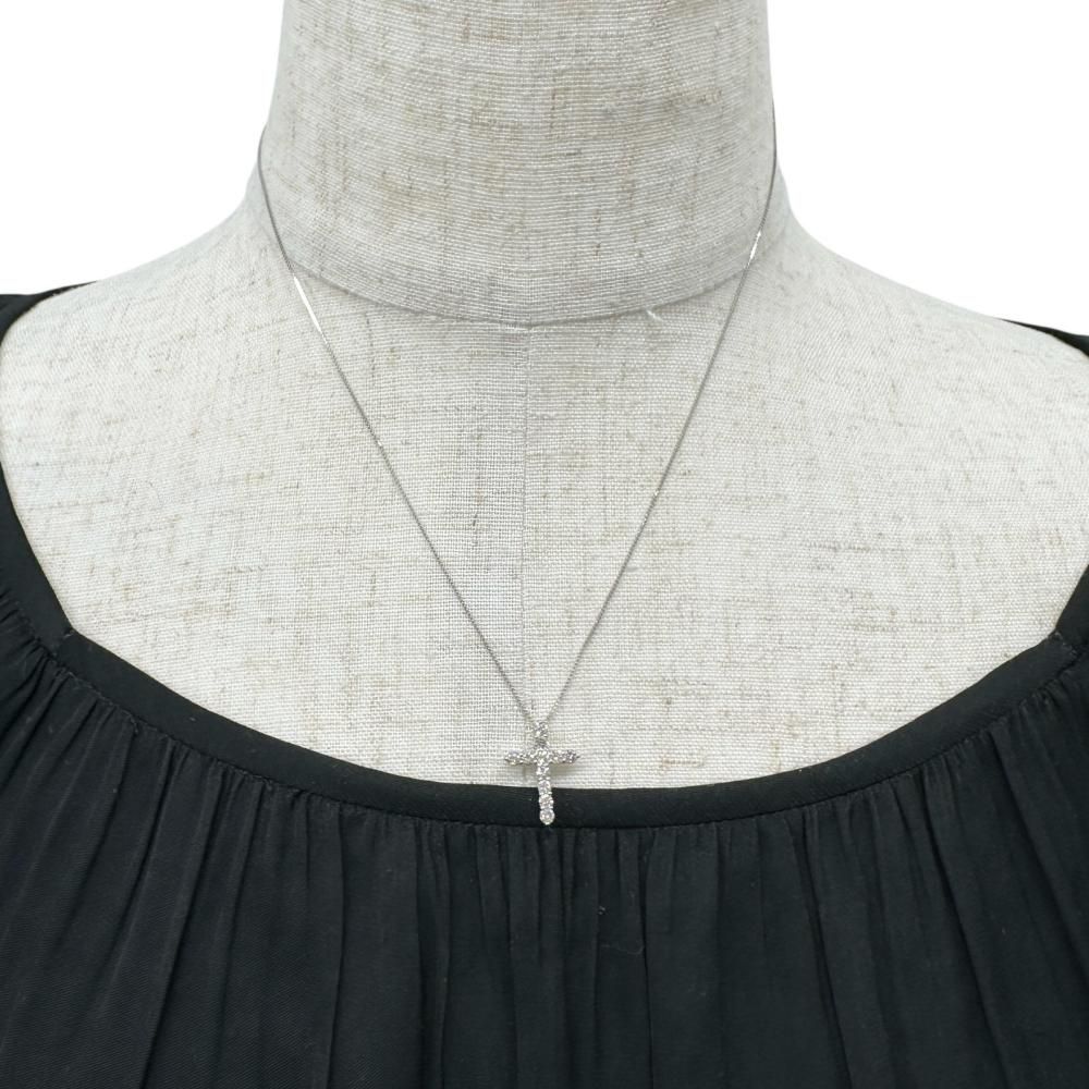 クロスモチーフ ダイヤモンド 0.50ct ネックレス Pt850プラチナ/Pt950