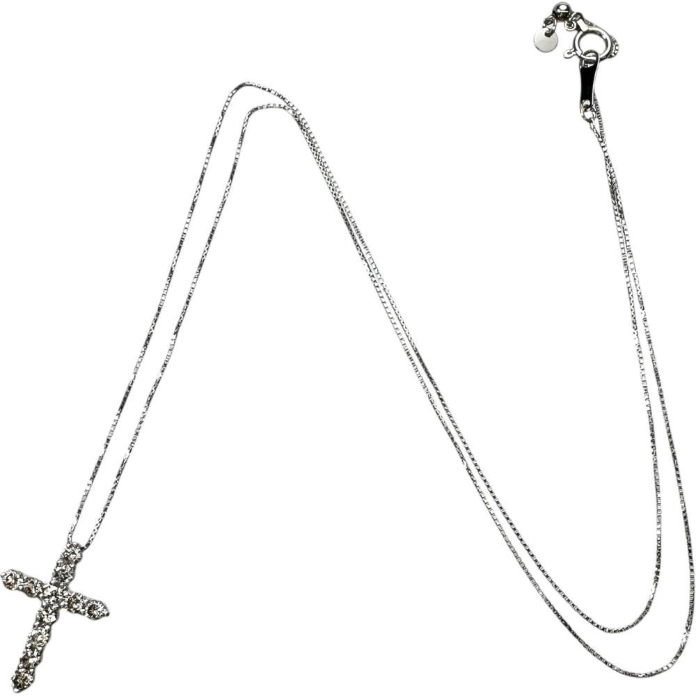 クロスモチーフ ダイヤモンド 0.50ct ネックレス Pt850プラチナ/Pt950