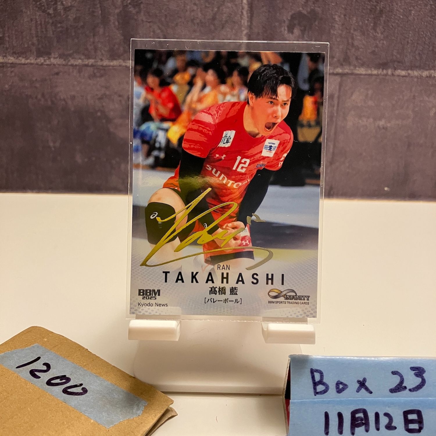 2025 BBM 高橋藍 金箔サイン サントリーサンバーズ大阪 INFINITY