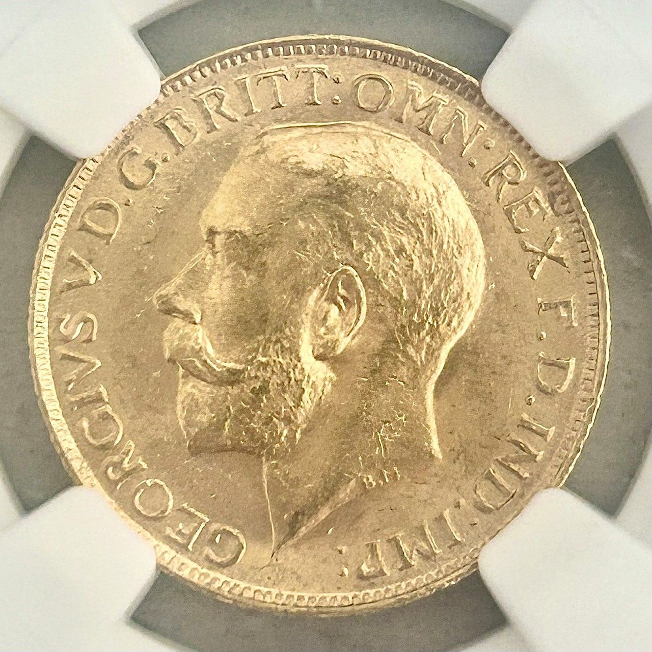 NGC 鑑定品☆1911年イギリス発行 ジョージ5世 1ソブリン金貨☆MS63