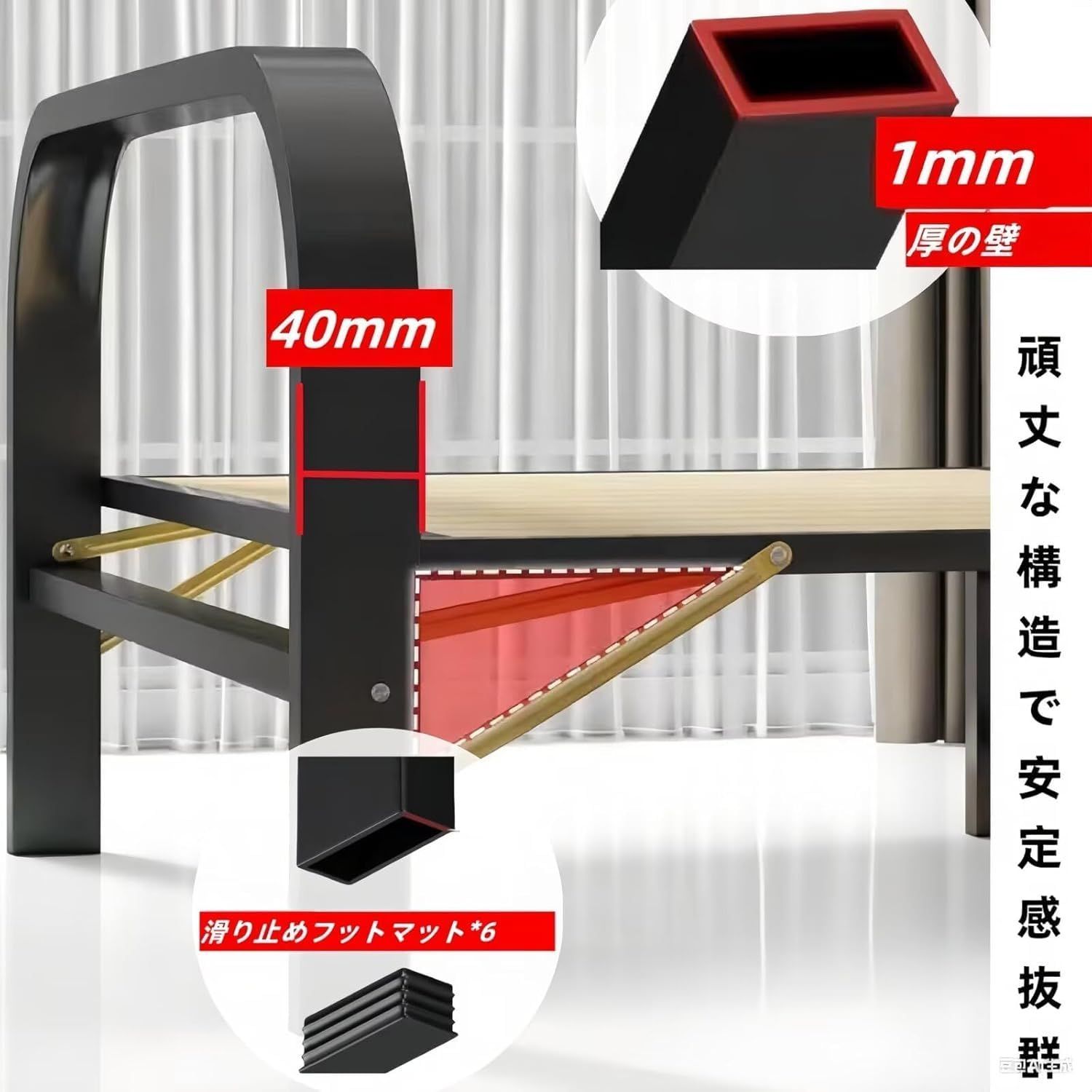  折りたたみベッド すのこベッド シングル 横幅90 CM 木製 ベッドフレーム 頑丈で耐久性 安定 静音 通気性 コンパクト収納 完成品 組み立て不要 仮眠用 来客用 一人暮らし 198 x 90 35 その他 文房具 事務用品