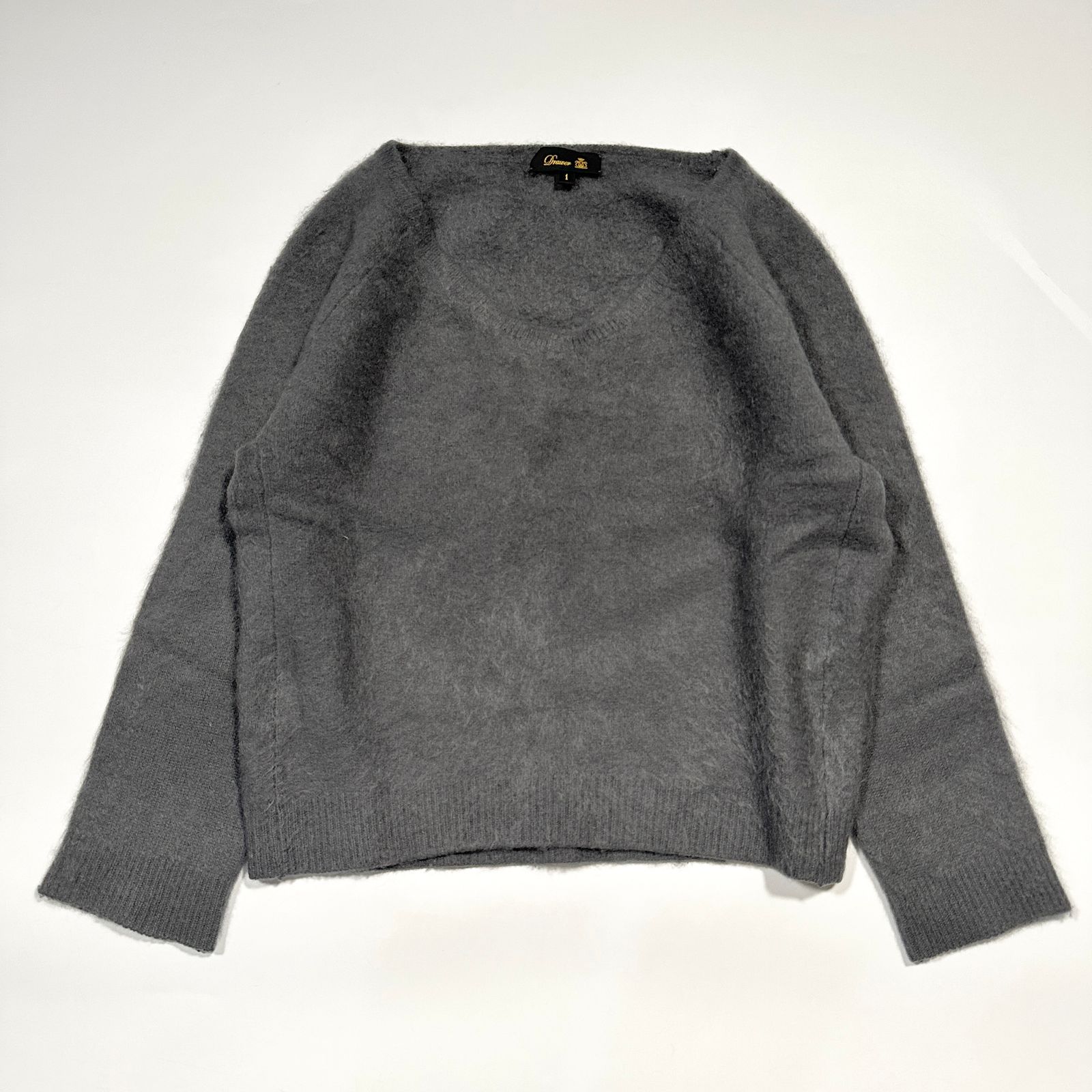 Drawer ドゥロワー カシミヤ混クルーネックニット 上質素材で長く