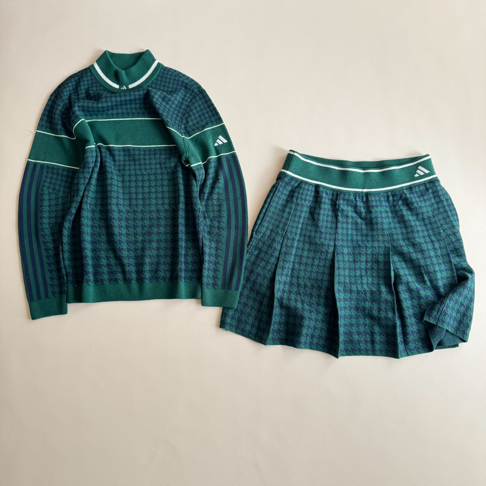 adidas Golf アディダスゴルフ PRIMEKNIT セットアップ M 千鳥格子