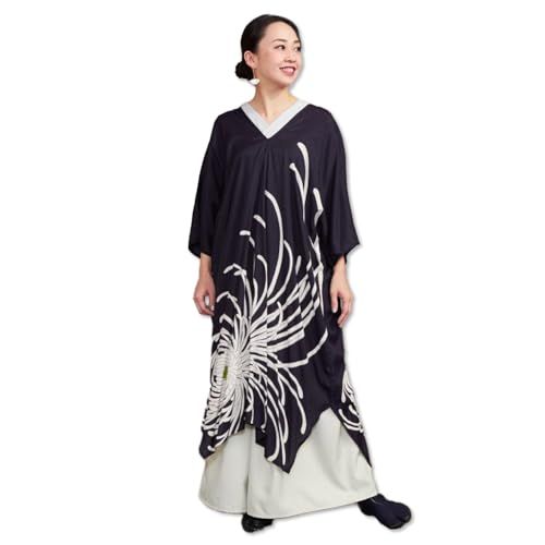 7 IA 0218 祝賀 ワンピース 着物風 縁起柄 レディース レーヨン 花柄 ロング 和風 鶴 薄手 着物 現代和装 Japonism 京都 浅草 和服 日本 和柄 昭和レトロ 倭物やカヤ Favolic sd kaya 02 42 f 2813 d