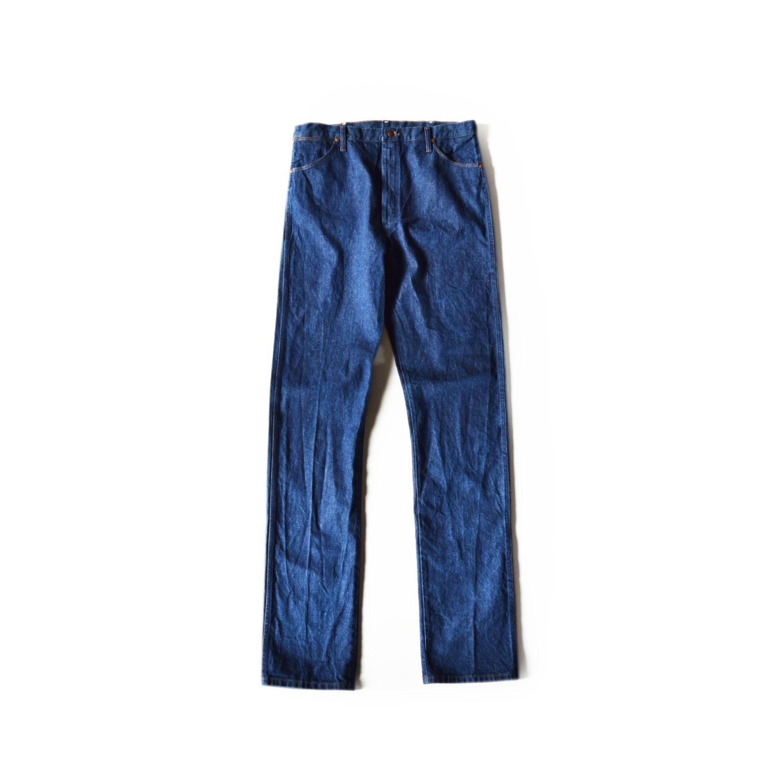 90s usa製 ラングラー wrangler ブロークンデニム 真紺 濃紺 