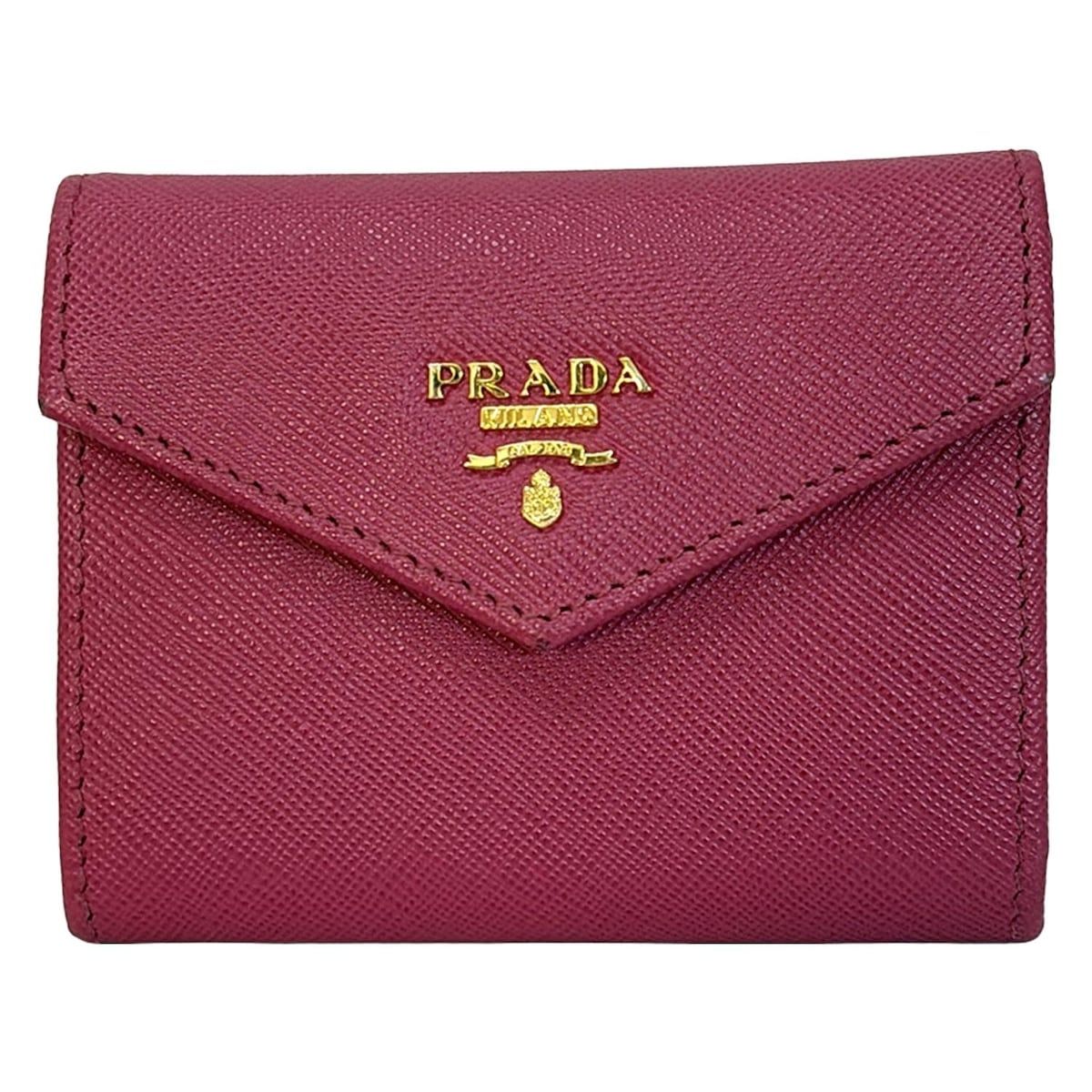 PRADA(プラダ) 名刺入れ - 1M1432 ピンク レザー - メルカリ