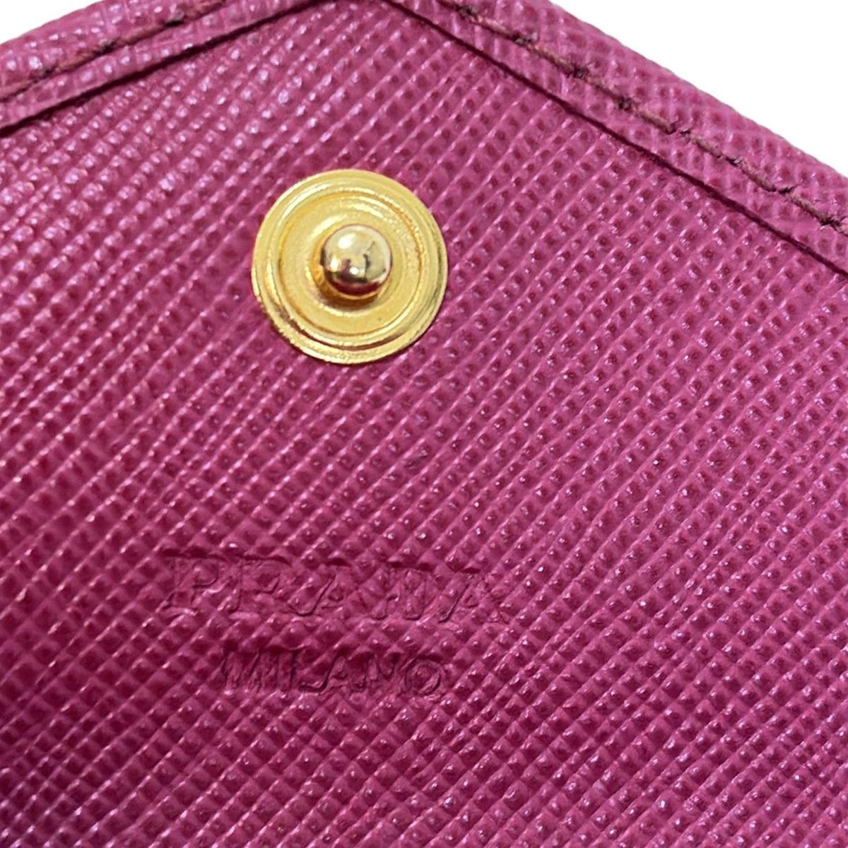 PRADA(プラダ) 名刺入れ - 1M1432 ピンク レザー - メルカリ