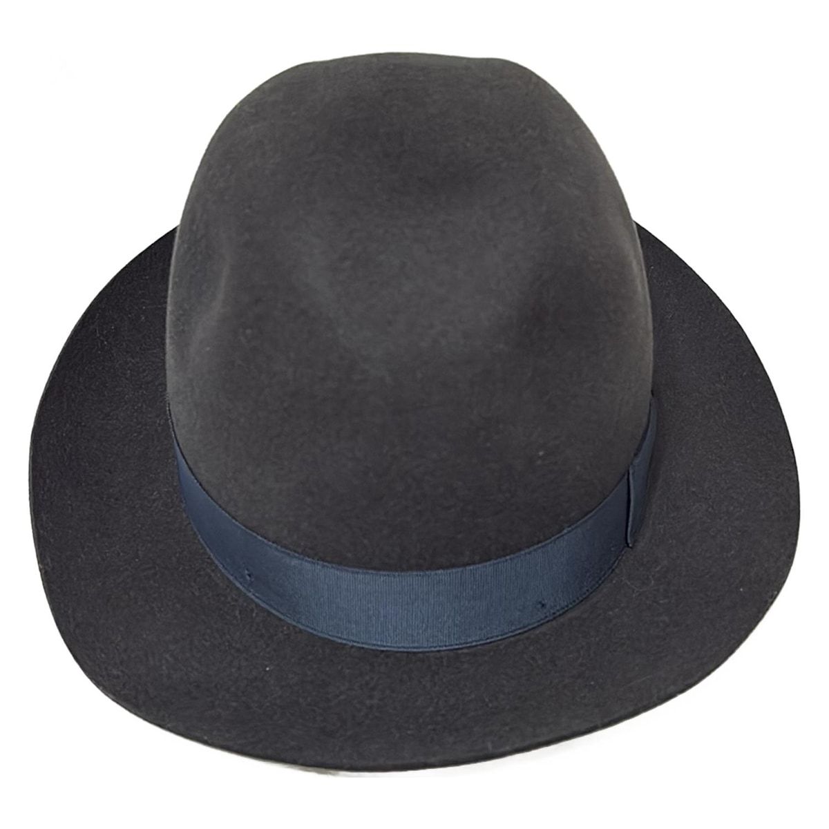 イタリー製ボルサリーノハット美品 57 送料込み Borsalino(ボルサリーノ) ハット 57美品 - ダークグレー×ネイビー