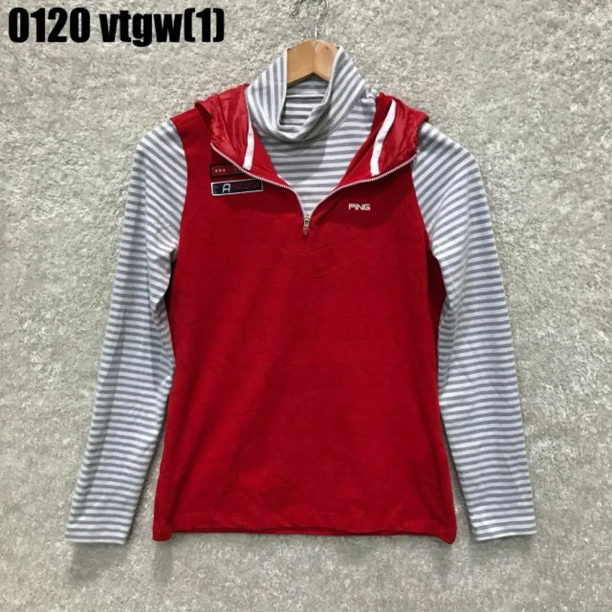 ★新品★ PING ストライプ ゴルフシャツ 赤白 Lサイズ 秋冬 PING レディース ゴルフ ストライプ 長袖 Tシャツ レッド s - メルカリ