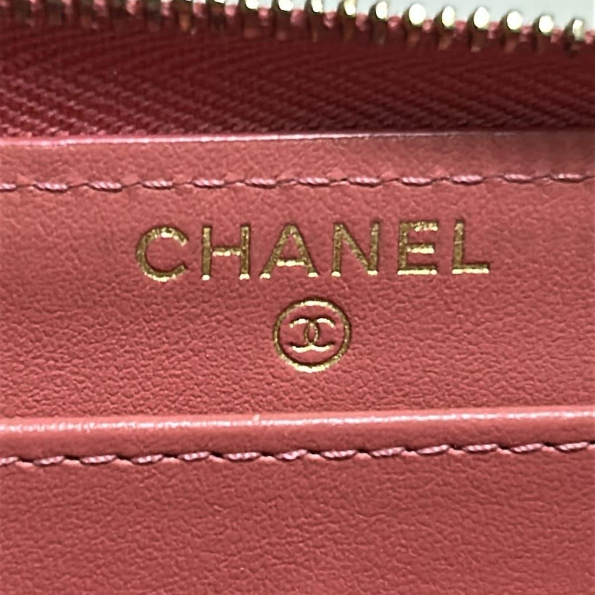 CHANEL(シャネル) 長財布 マトラッセ ピンク ラウンドファスナー/ココ