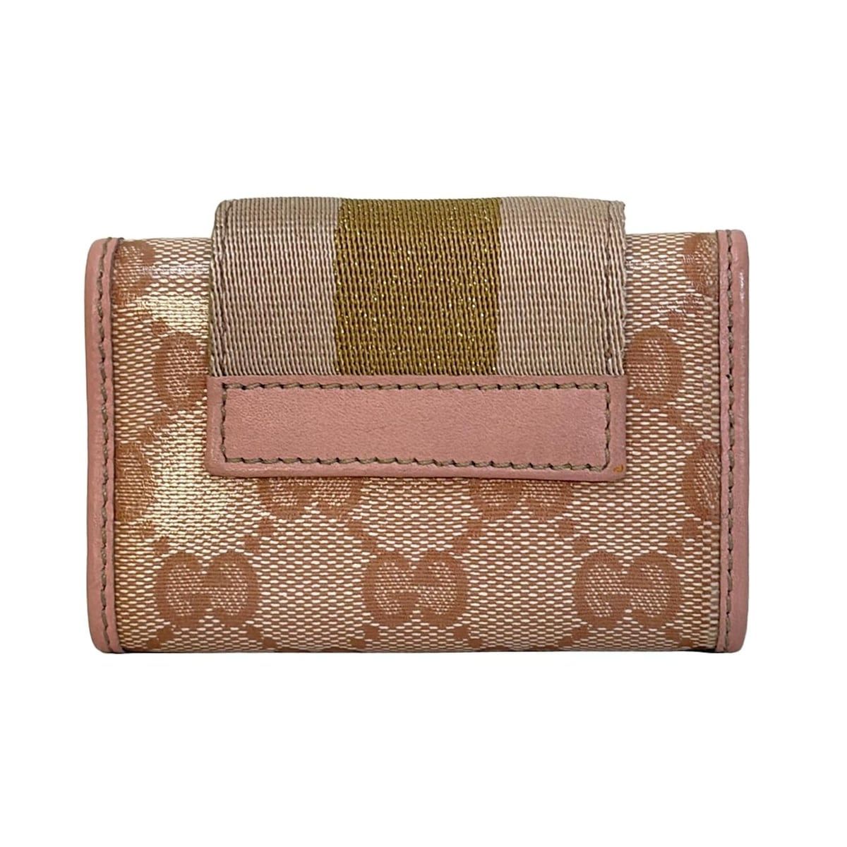 GUCCI(グッチ) キーケース美品 GGプラス・GGスプリーム 181673 ピンク