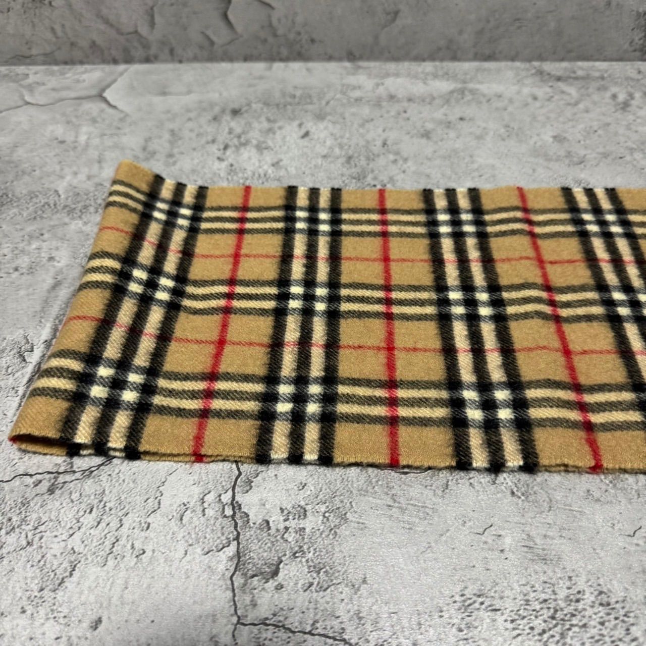 美品 BURBERRY バーバリー マフラー カシミア70% ウール30% ノバ