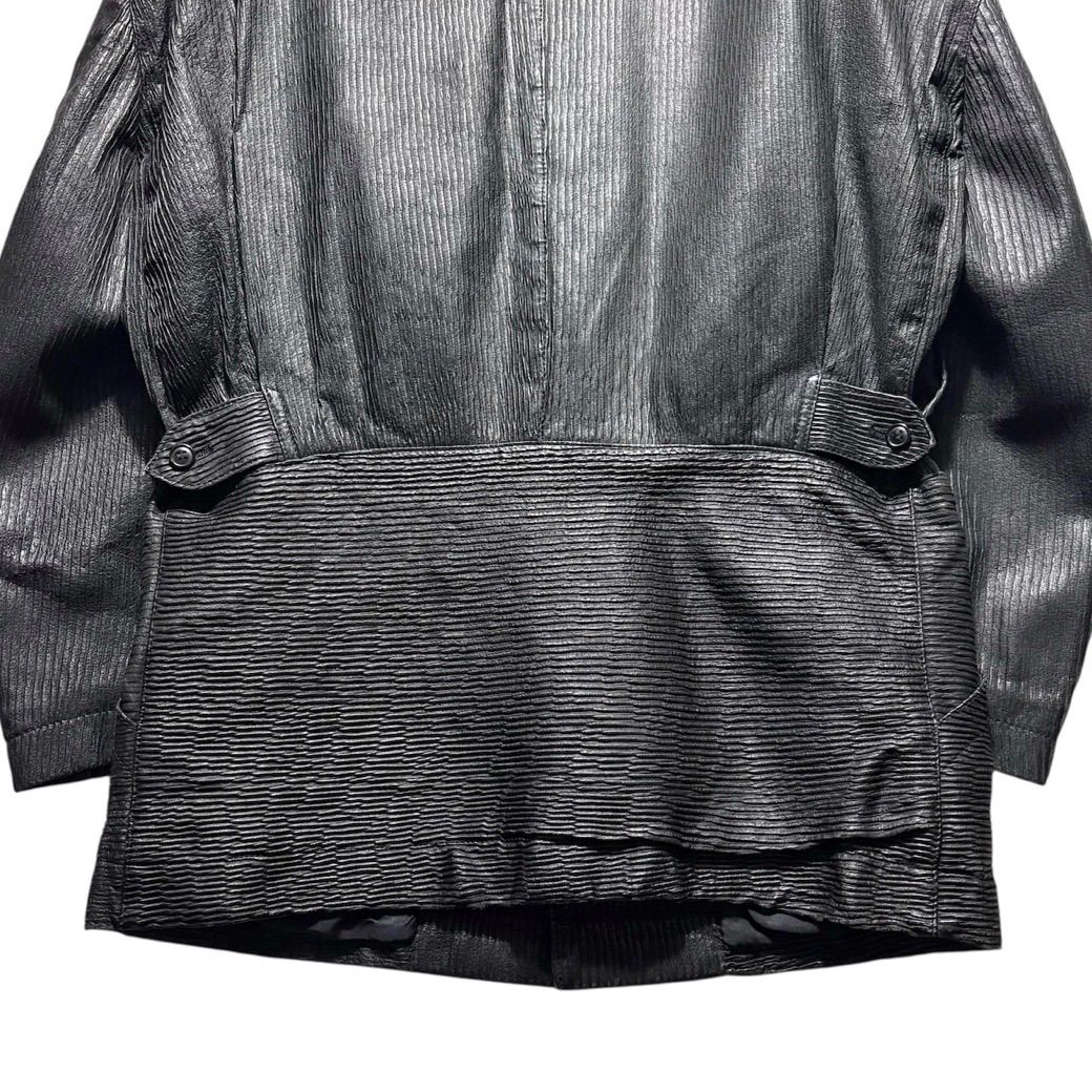 archive ISSEY MIYAKE MEN black pleats leather jacket - メルカリ