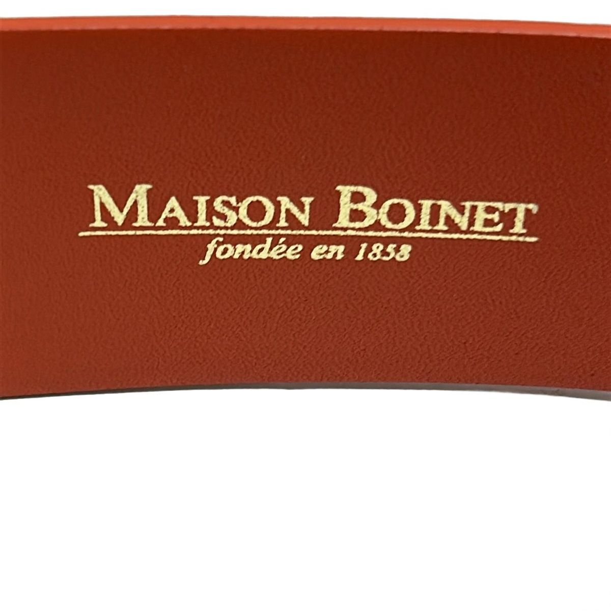 MAISONBOINET(メゾンボワネ) ベルト 80/32美品 - オレンジ レザー