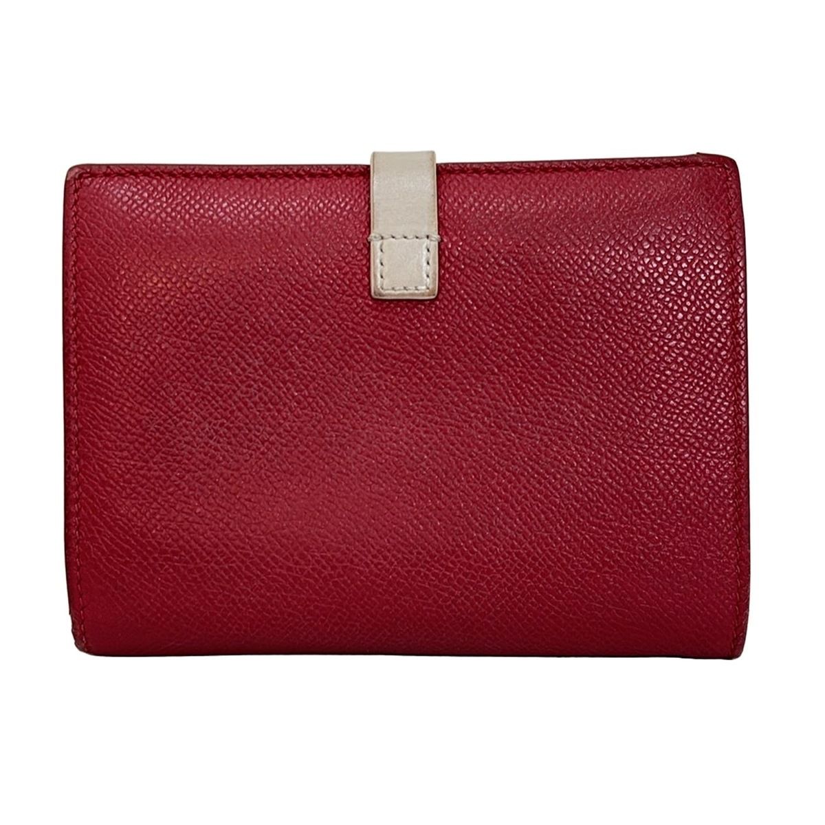 CELINE(セリーヌ) 3つ折り財布 - レッド×グレーベージュ レザー - メルカリ