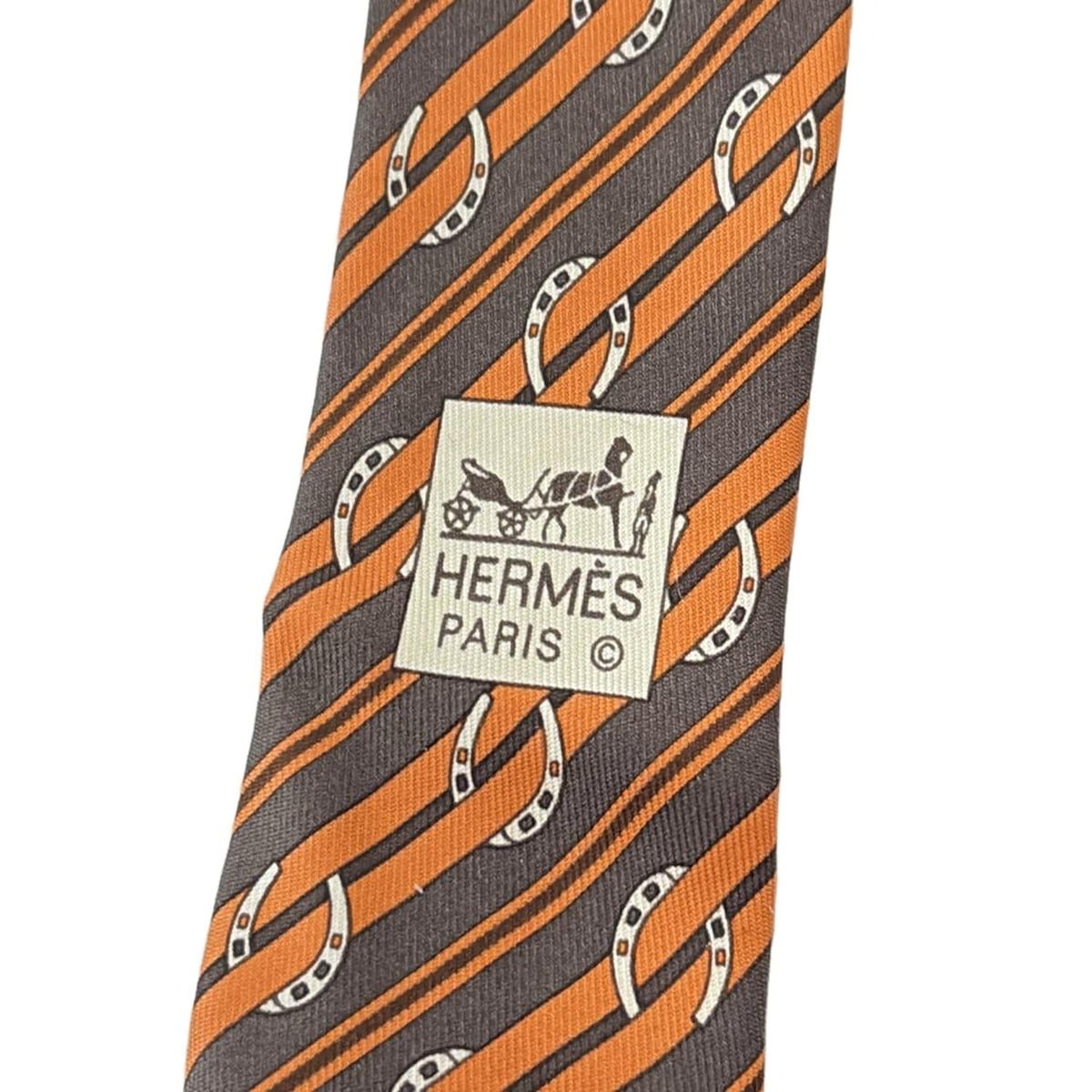 エルメス ネクタイ レギュラータイ 新品 オレンジ 白 赤 ストライプ シンプル エルメス ネクタイ レギュラータイ 新品 オレンジ 白 赤 ストライプ