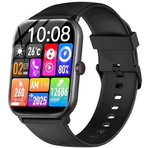 スマートウォッチ【2026年業界最新傑作】iPhone対応 アンドロイド対応 最新Bluetooth5.4 通話機能 音楽再生 1.9インチ大画面 活動量計 腕時計 100種類の運動モード スポーツウォッチ IP68防水 SMS/Twitte a3a29dde