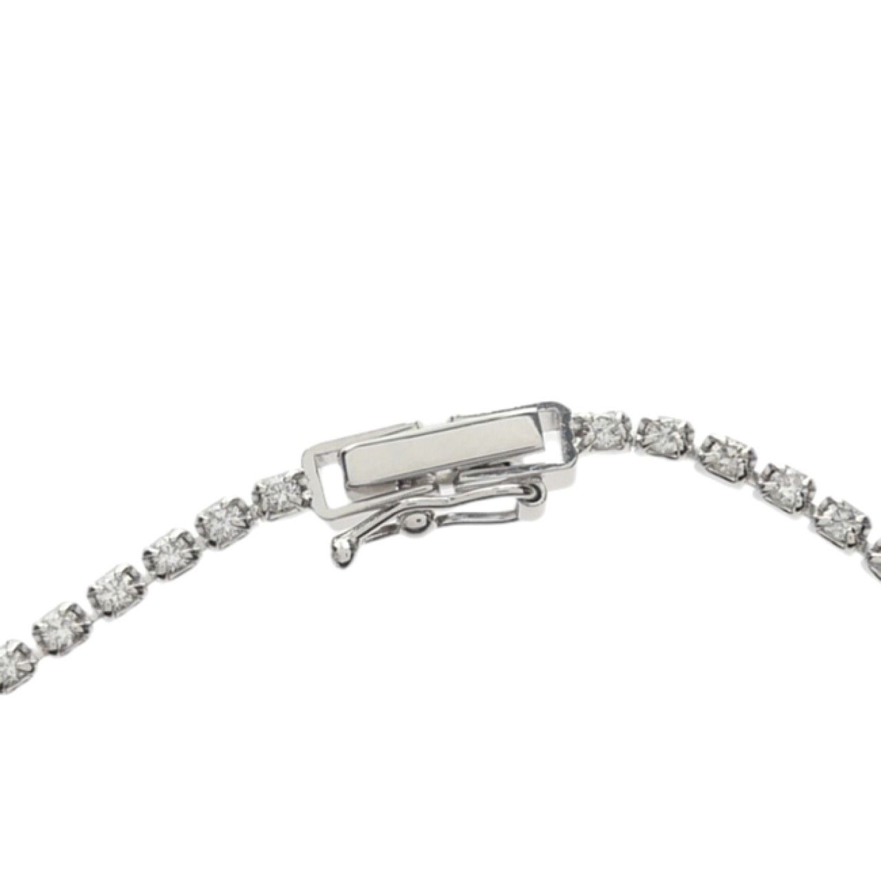 未使用品】テニスブレスレット K18WG 750 ホワイトゴールド 