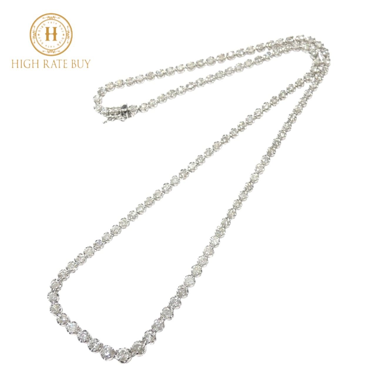 未使用品】テニスネックレス Pt850 プラチナ ダイヤモンド ネックレス