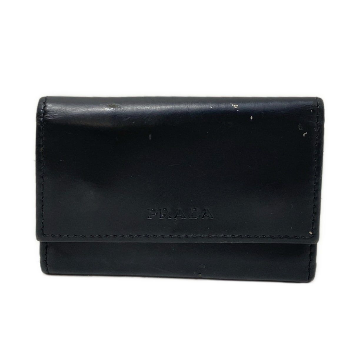 PRADA プラダ レザー キーケース 9連フック 黒 ブラック 箱付き PRADA(プラダ) キーケース - 黒 6連フック レザー - メルカリ