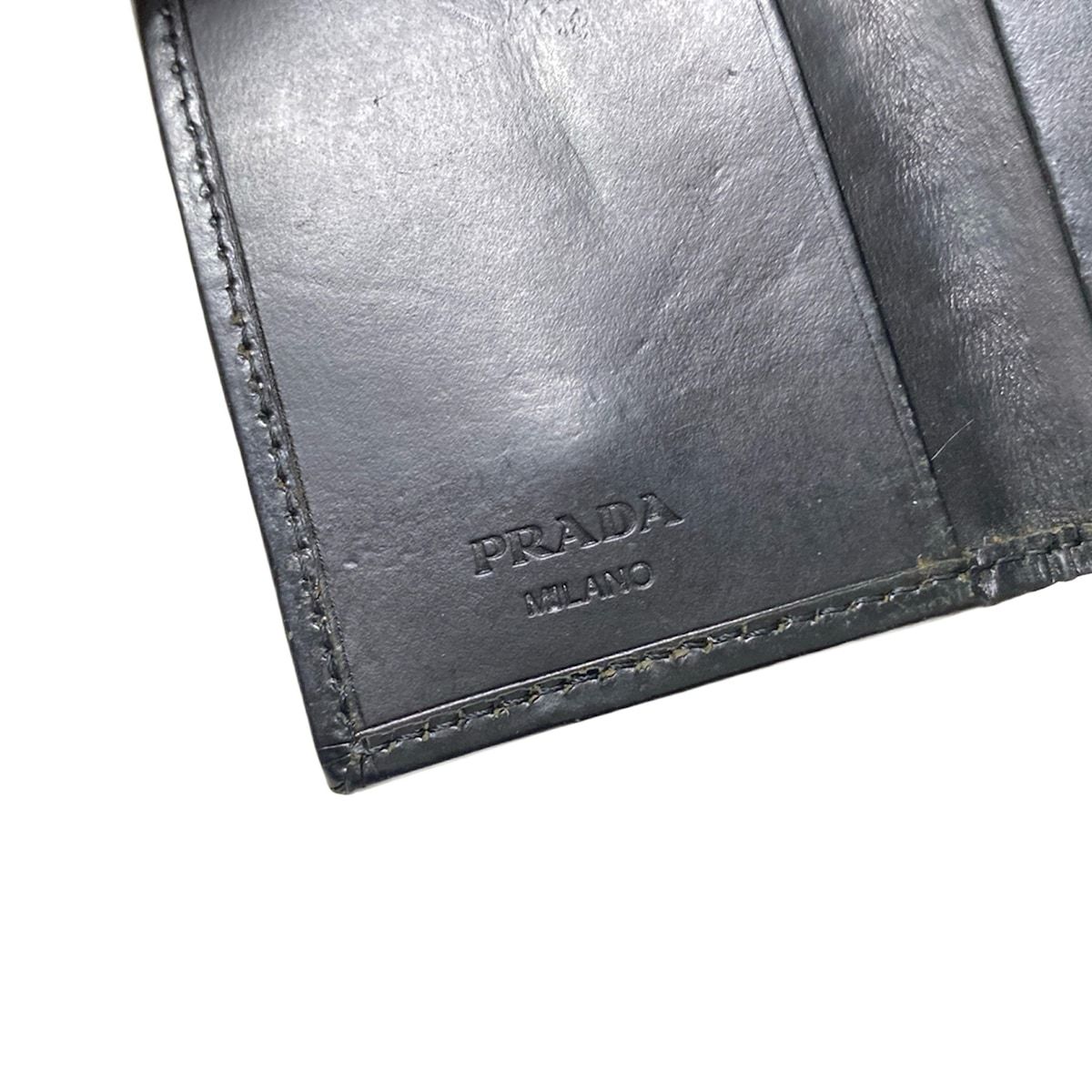 PRADA(プラダ) キーケース - 黒 6連フック レザー - メルカリ