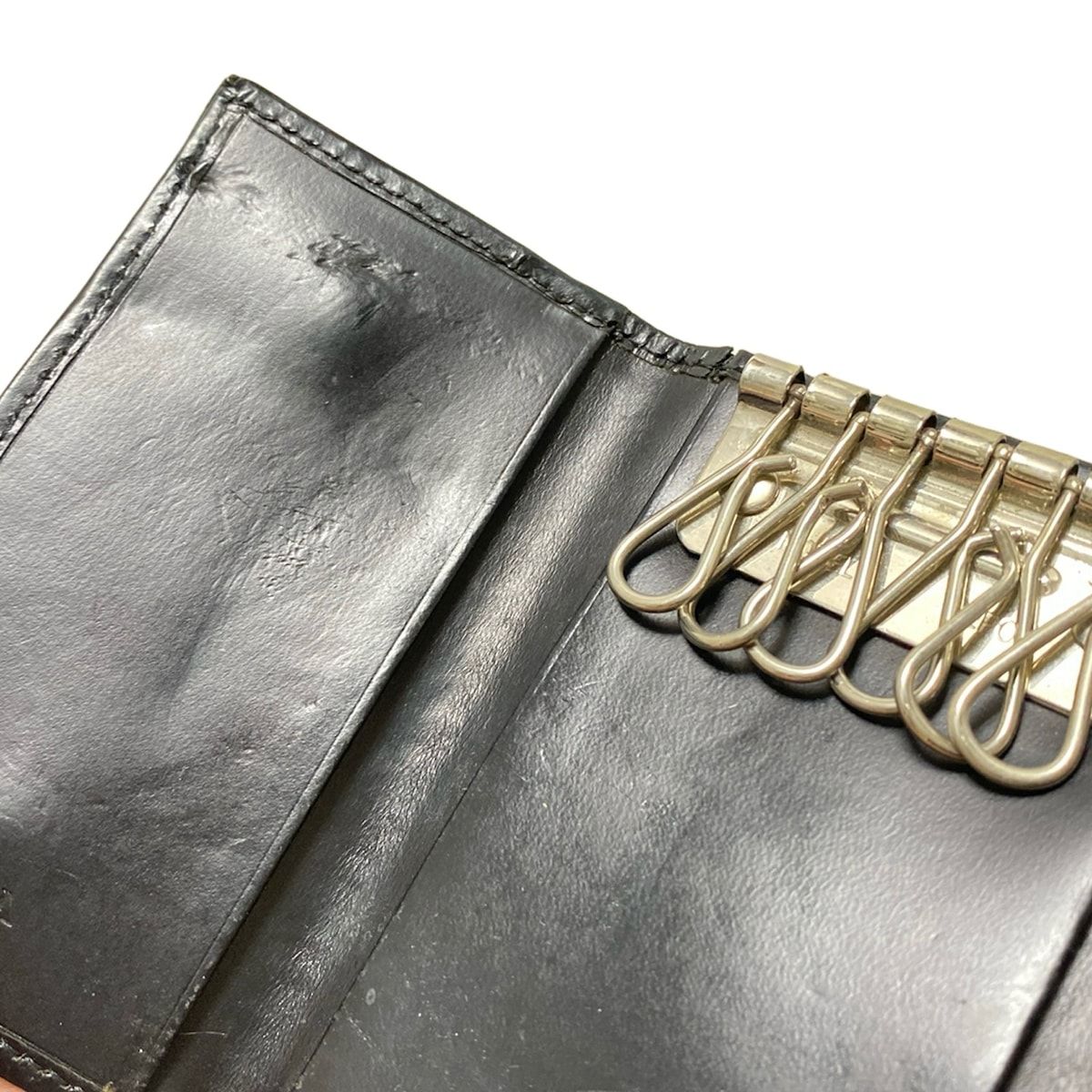 PRADA(プラダ) キーケース - 黒 6連フック レザー - メルカリ
