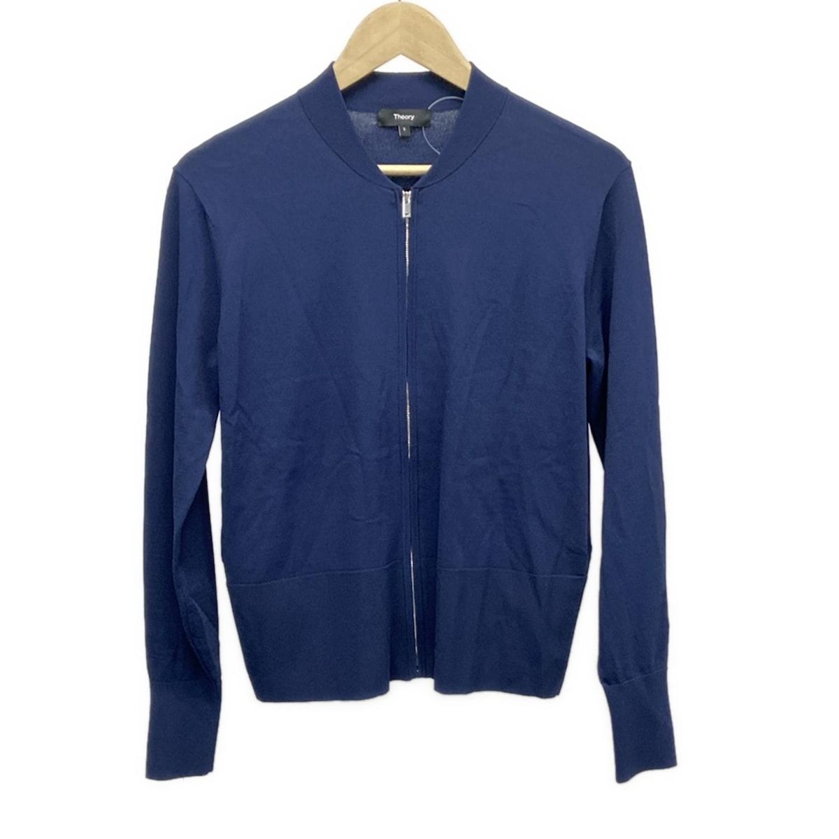 美品　Theory セオリー　ネイビー　ブルゾン　Ｓ　綺麗め　大人　シンプル theory(セオリー) ブルゾン サイズS レディース美品 - ネイビー 長袖