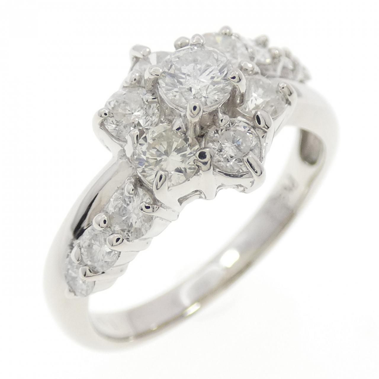 PT900 フラワー ダイヤモンド リング 1.00CT - メルカリ