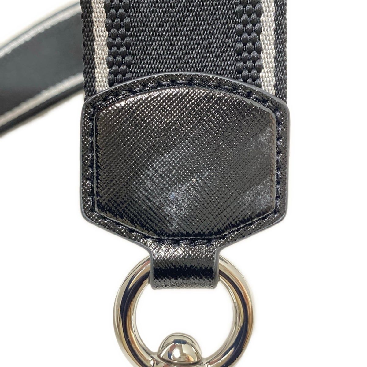 MARC JACOBS(マークジェイコブス) ショルダーストラップ - 黒×シルバー