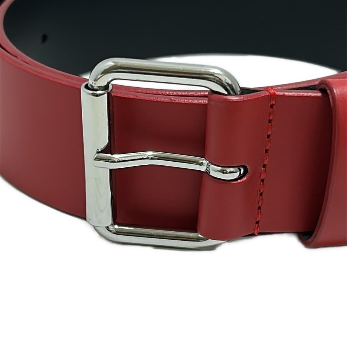 DIESEL(ディーゼル) ベルト 85 - レッド×シルバー レザー - メルカリ
