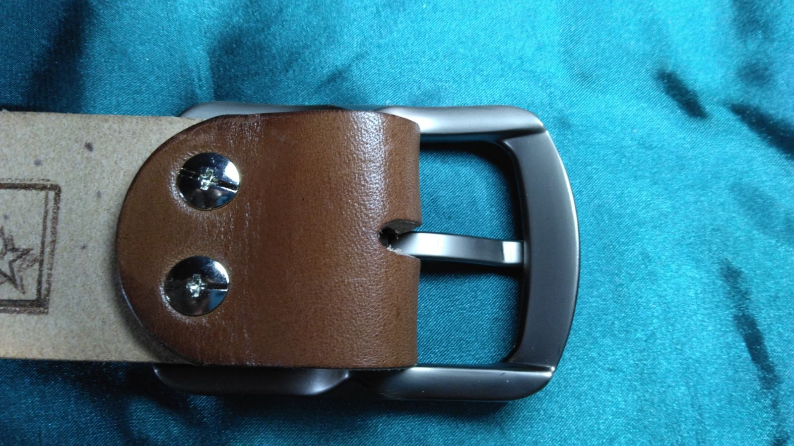 昭南ベンズレザー ツタ＆フラワースタッズベルト チョコ ニッケル