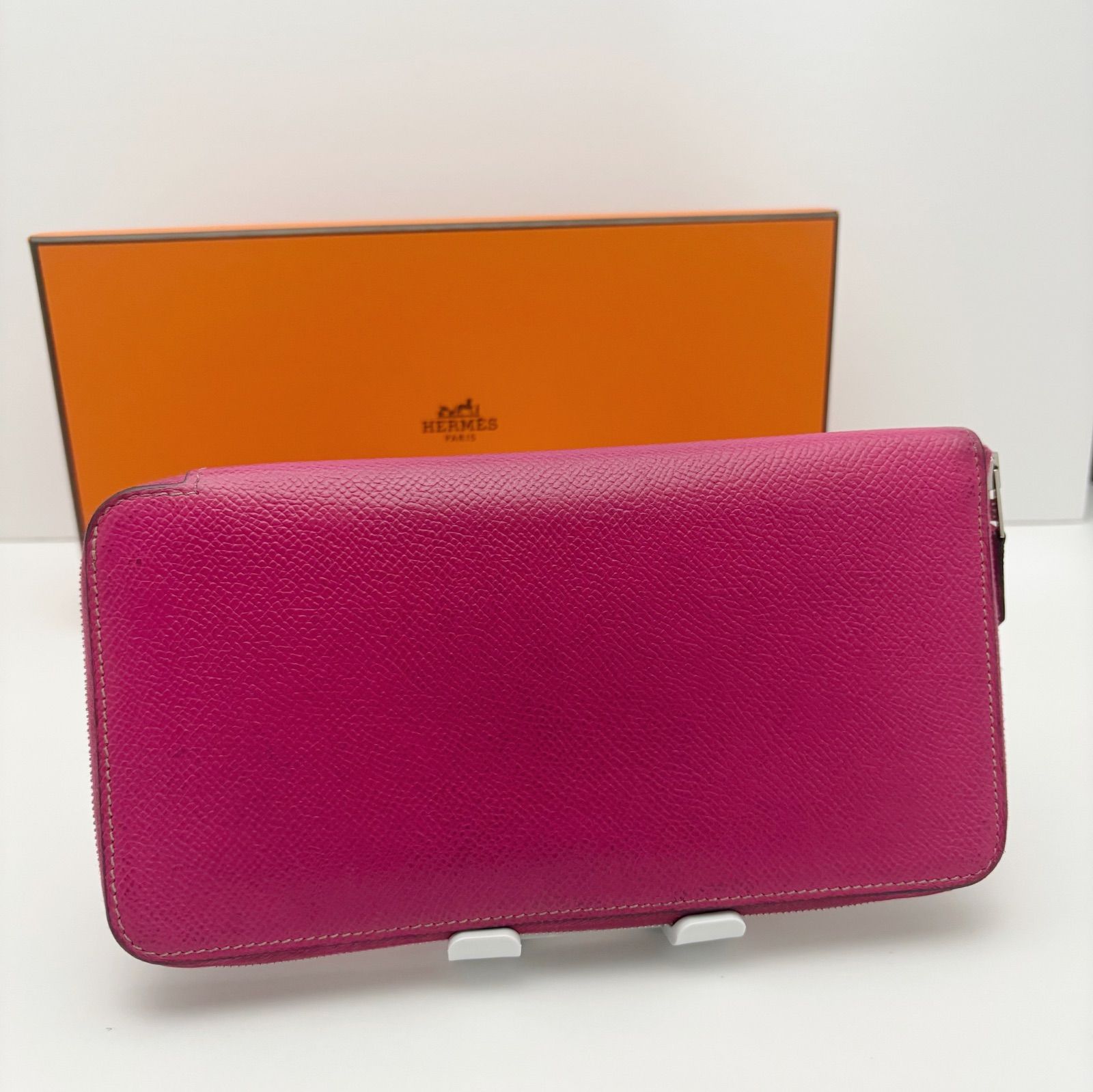 エルメス アザップ シルクイン ピンク 長財布 箱付き HERMES - メルカリ